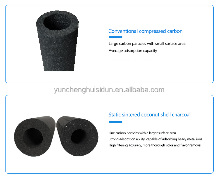 10"/20" Cto Compressed Activated Carbon Rod for Car Water Filtration and Purification