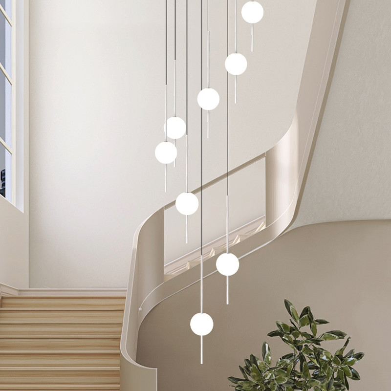 Modern Gloss Stair Chandelier Restaurant Indoor Home Living Room Ball Chandelier(WH-MI-405)