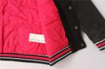 PU Sleeve Ladies Black Bomber Jacket 10A 12A 14A Sample free