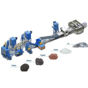 Quality 500KG/H Full Automatic Photovoltaic Solar Panels Recycling Machine For Recycling Panels wholesale