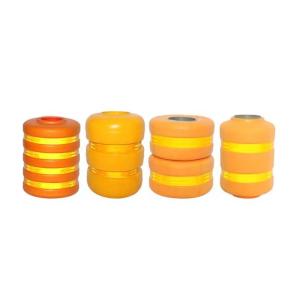 Quality Road Safety Barrier Eva / Pu Foam Roller Buckets Rolling Barrier for Roadway Safety wholesale