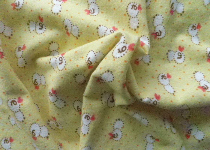 Customized Printed Cotton Flannel Cloth Single Or Double Sided Brush