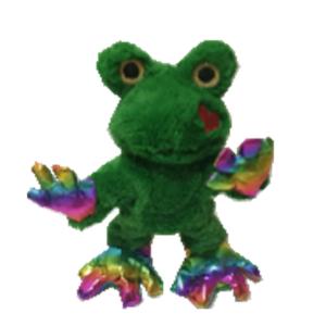 Quality Green 0.35M 13.78 Inch Valentine'S Day Singing Cute Frog Stuffed Animal wholesale