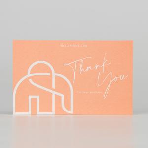 Quality White Beauty Paper Thank You Card For Cosmetic Personalized wholesale