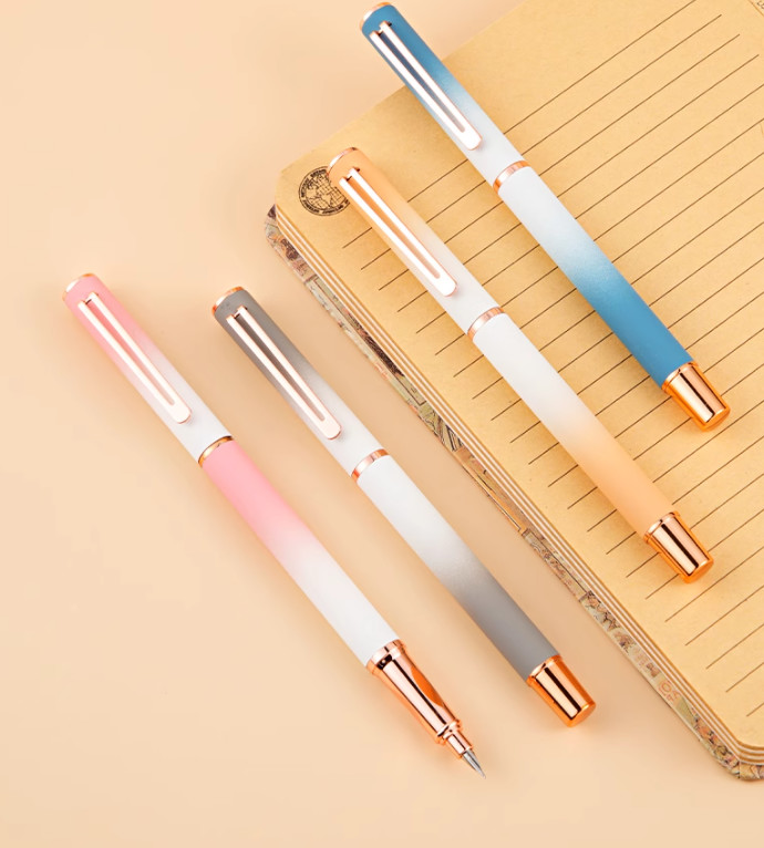 Metal upright pen 0.28 erasable erasing pen.Special color pen Metal pen for students School metal pen
