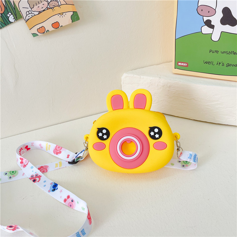 Rabbit Camera Silicone Mini Coin Purse Shoulder Bag Cartoon Kids Purse For Children'S Handbags Shoulder Bag For Toddler
