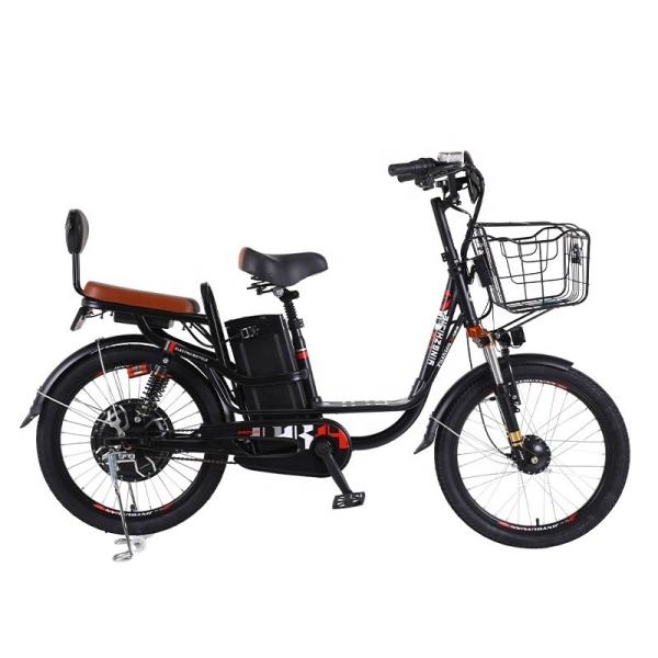 48V 350W Electric City Bike 10Ah / 22Ah Lithium Battery Single Speed Electric