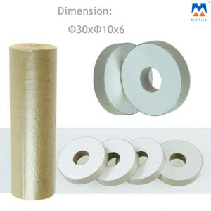 Quality PZT8 Piezoelectric Ceramic Rings 30X10X6mm For Ultrasonic Transducer wholesale