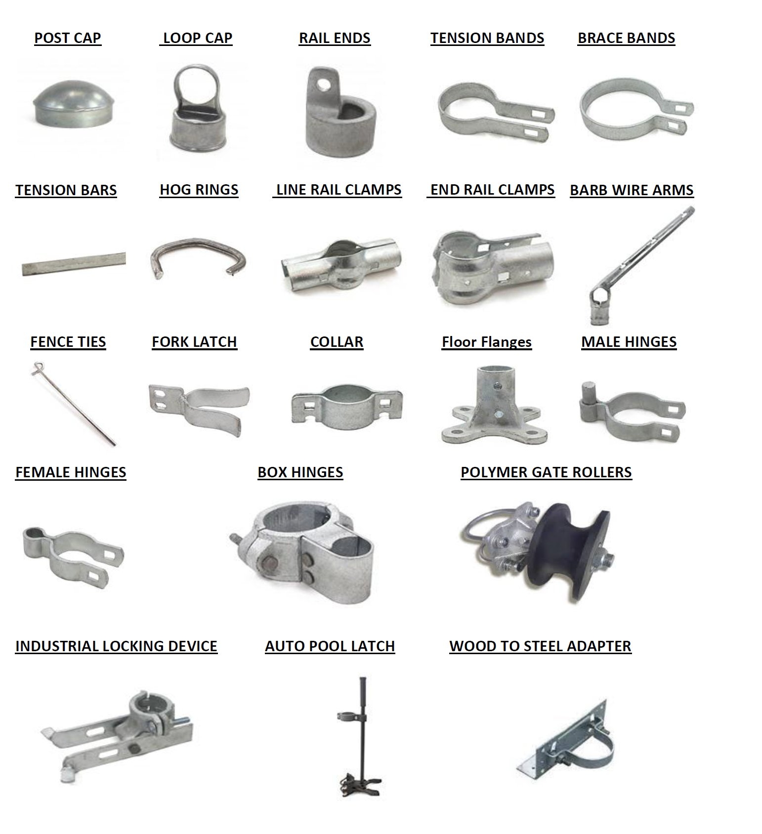 Hot Dip Galvanised Iron Craft Chain Link Fence Hardware Metal Fence Accessories