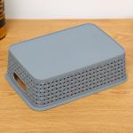 Impact Resistant Sustainable Woven Plastic Storage Basket For Bathroom Kitchen