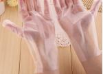 Practical high quality transparent disposable hdpe vinyl pe glove thickened