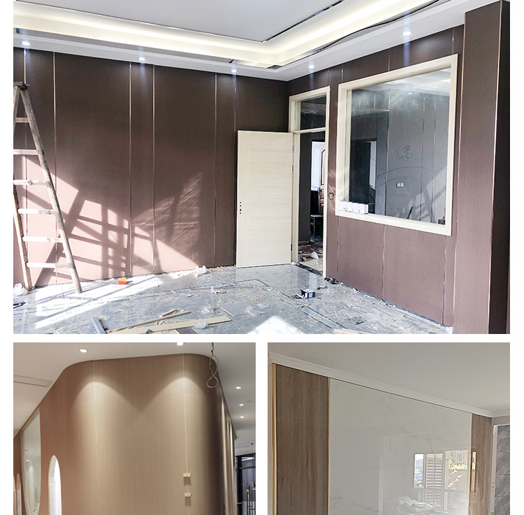 Soundproof Acoustic Fabric Bamboo Fiber Wall Panel ECO Friendly