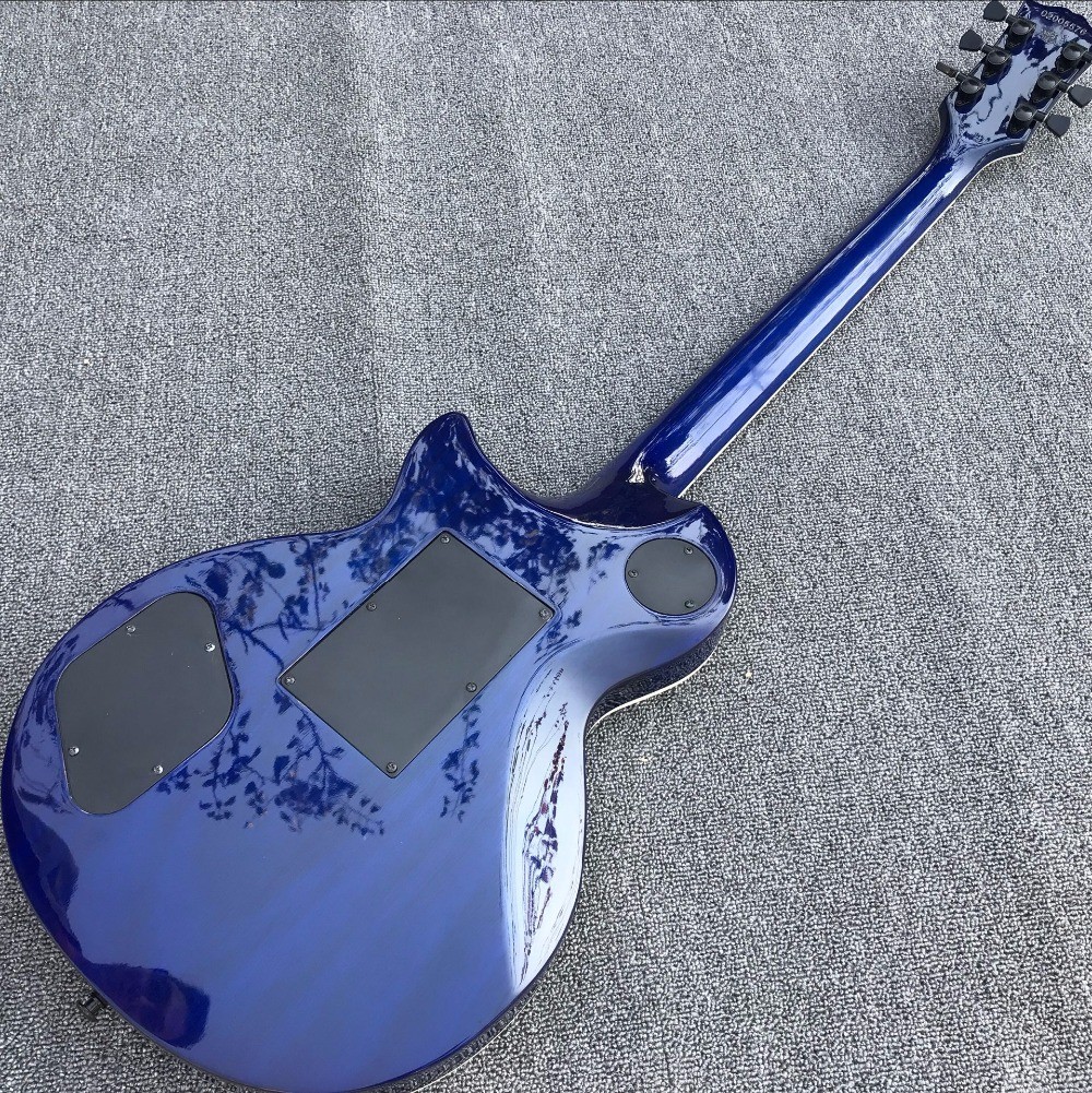 2017 line up custom New CUSTOM SHOP LP blue electric guitar, Rosewood fingerboard