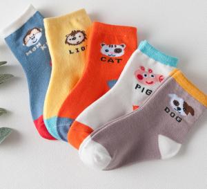 Quality Cotton School Socks Asian Boy Colorful Socks Girl Jacquard Crew Sock wholesale