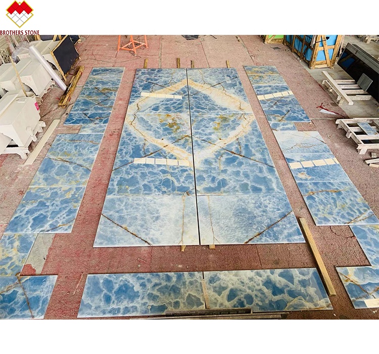 Modern Design Blue Bell Palissandro Elba Blue Marble Tiles with ODM/OEM Acceptable