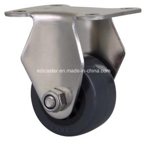 Quality Stainless Steel 1.5&quot; 35kg Rigid PU Caster S26015-73 Grey Color Application Caster wholesale