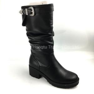 Quality Upper Genuine Leather Black Female Leather Shoes for Your Style wholesale