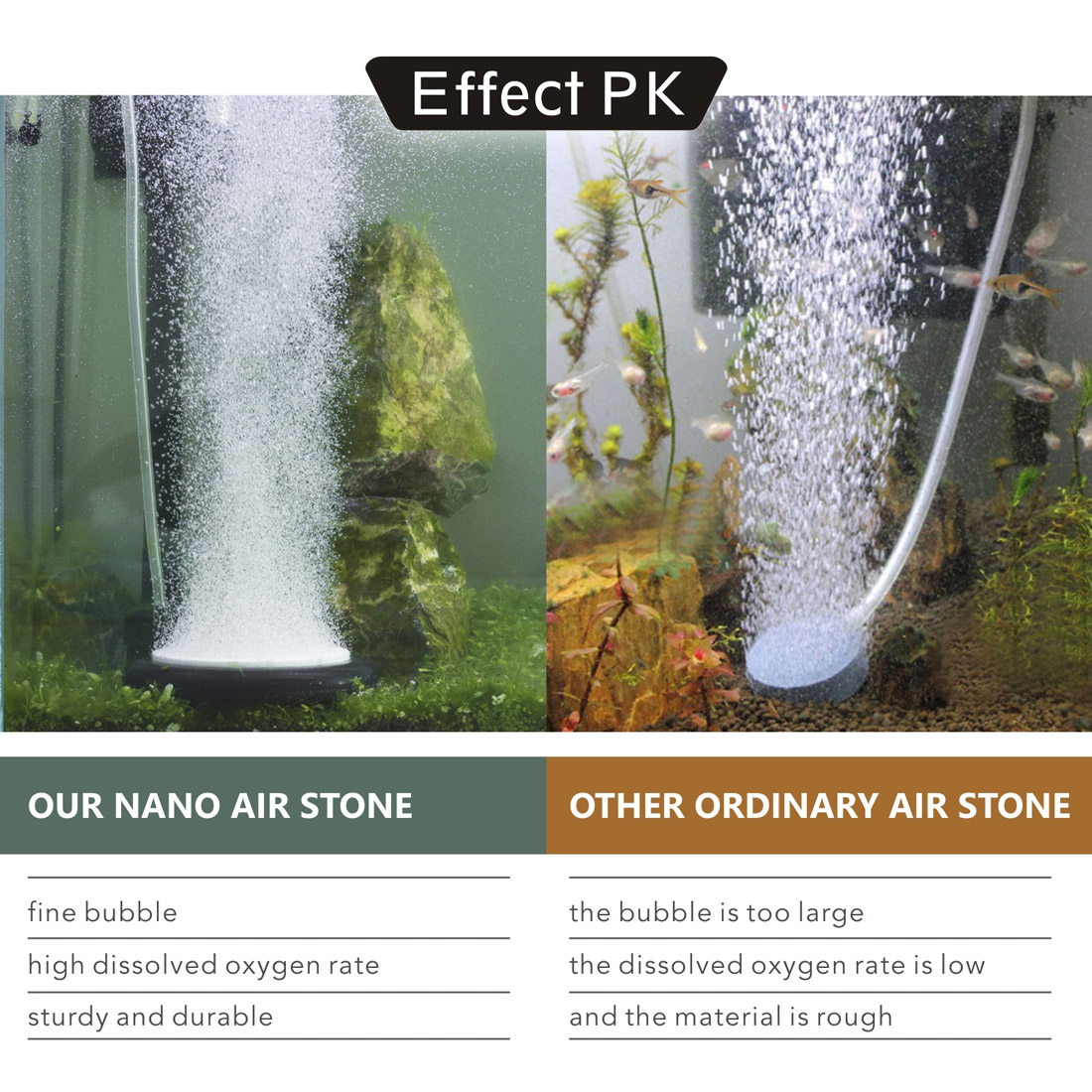 2 Inch Small Hygger Aquarium Air Stone