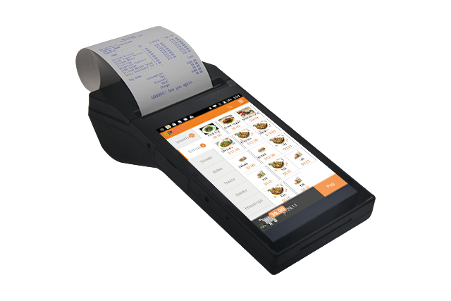 Touch Screen Handheld POS Printer 80mm Thermal NFC GPS Google Play Support Dual Channel