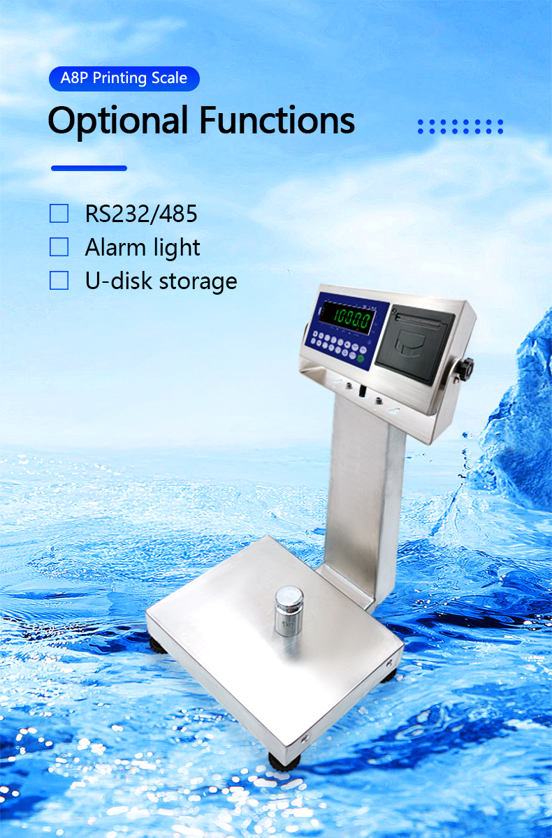 1 Advanced A8SP printing small platform scale square vertical bar 22cm*28cm 3kg capacity