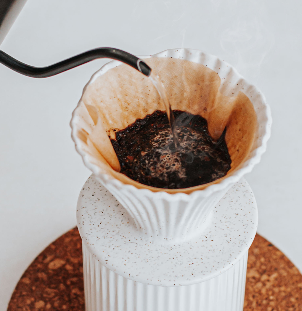 Straight Ceramic Reusable Hand Brew Coffee Filter Cup Convenient For Office And Home