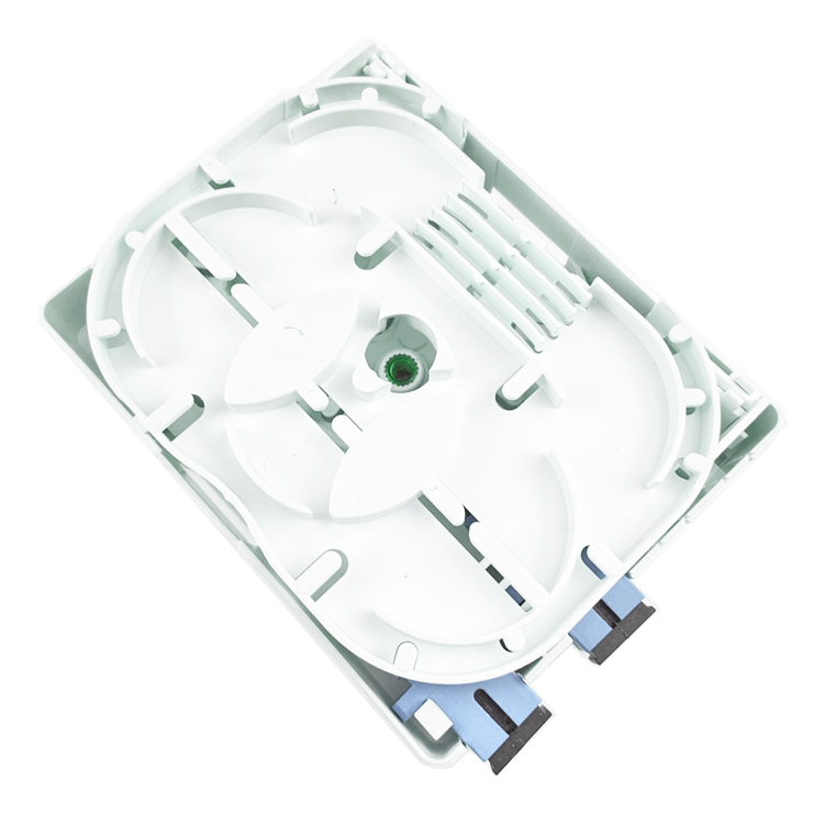 Network Gray 2 Cores UPC Plastic Fiber Optic Faceplate Socket Panel SC for Indoor