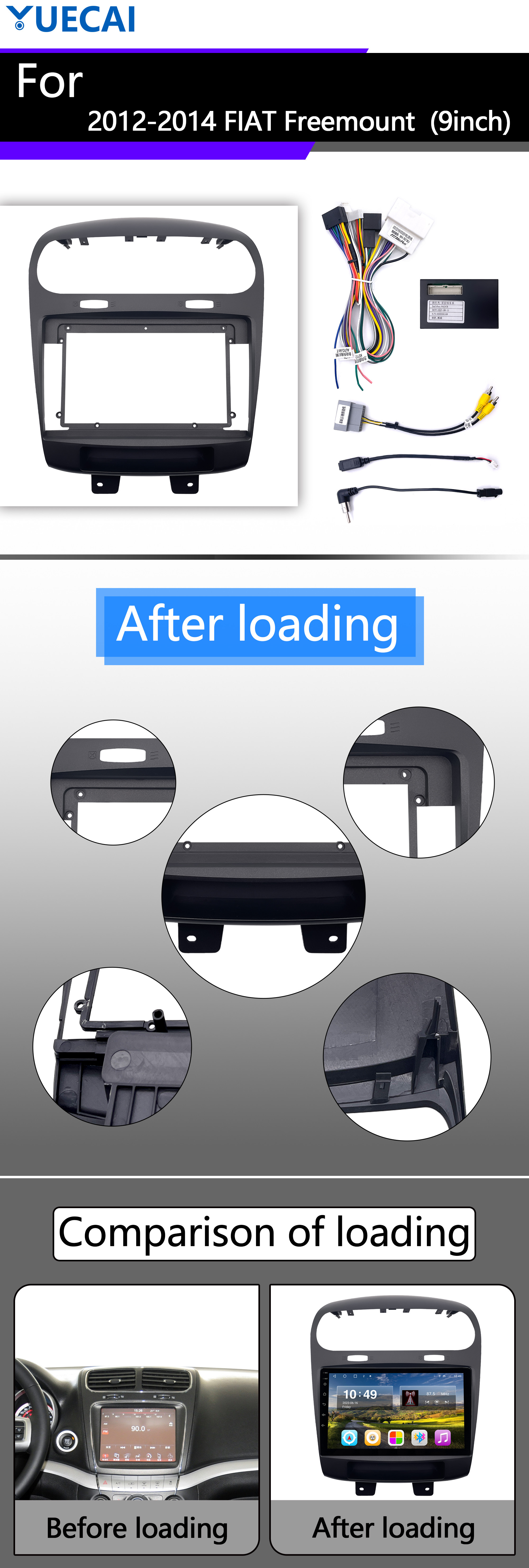 2012-2014 FIAT Freemount Multimedia Player Auto Android 9 inch Baoshijie.