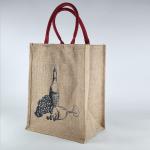 Promotional Customized Gift Logo Printed Jute Wine Bags