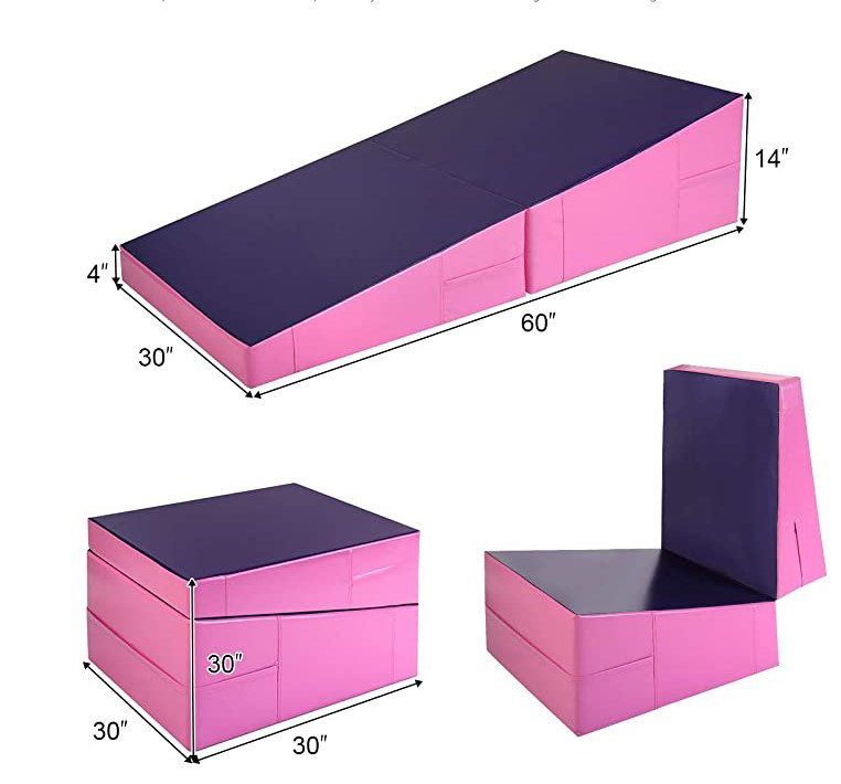 Cover By 18 Oz. Vinyl Polar Aurora Cheese Wedge Folding Tumbling Preschool Incline Gymnastics Mats