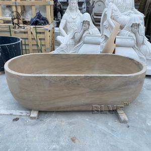 Quality Marble Bathroom Bath Tub Large Oval Natural Stone Bathtub Freestanding Modern Design wholesale