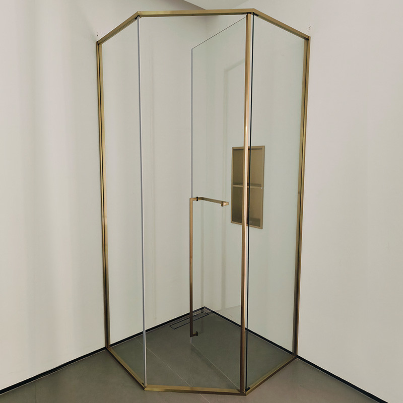 SUS304 Gold Shower Door Frame Rust Resistance Stainless Steel Profile