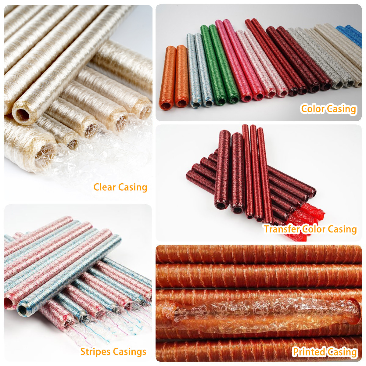 Colored Cellulose plastic sausage casing Pvdc For Sausage