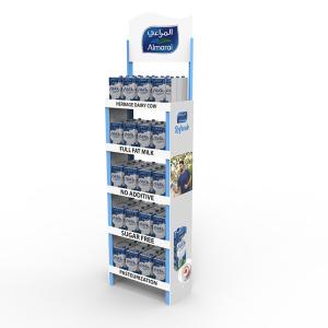 Quality Hot Selling Floor Standing Shelf Milk Display Rack Plastic Display Stand for Retail Store wholesale