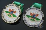 Round Shape Baseball Metal Award Medals / Shiny Silver Custom Running Medals