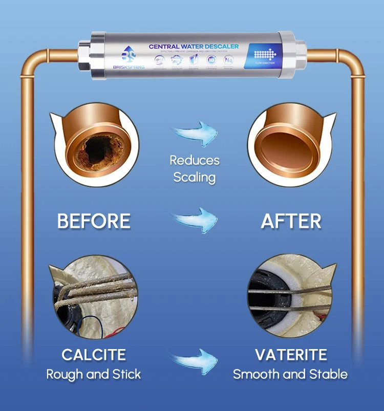 Whole House Central SUS304 Water Descaler System 100C Hard Water Limescale Remover
