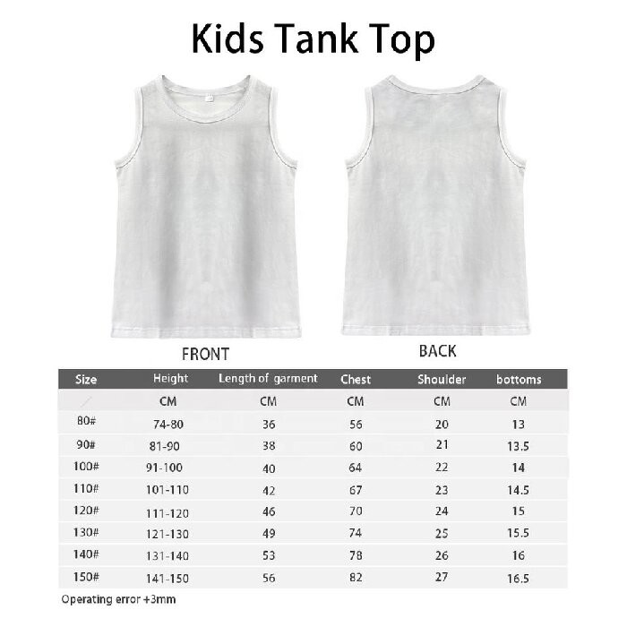 White Polyester Sublimation Vests For Kids And Adult OEM / ODM Available