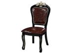 Ebony Solid Wood Carved Sponge European Dining Chairs