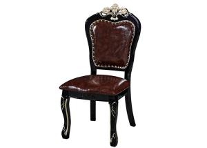 Quality Ebony Solid Wood Carved Sponge European Dining Chairs wholesale