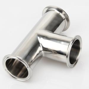 Quality Hexagon Clamp Tee 3 Way Stainless Steel 304 with 3 Silicone Gaskets Fits 1.5&quot; Tri Clamp wholesale