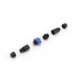 Black LED Light Male Female Connectors , M20 2 Wire Male Female Connector