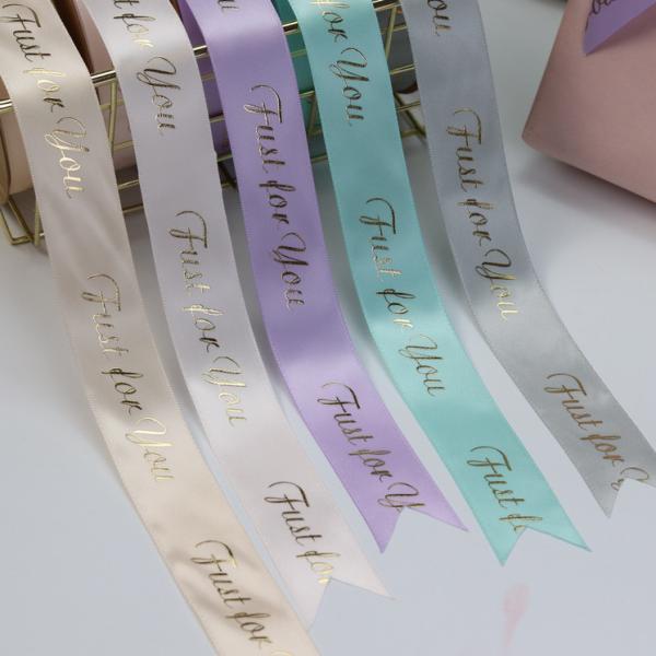 Printing Bouquet Flower Polyester Grosgrain Ribbon Cake Handmade DIY Satin