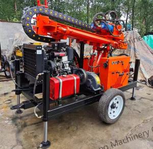 Quality 200m Mud Drilling Trailer Mounted Water Well Drilling Rig 80-200rpm Rotation Speed wholesale