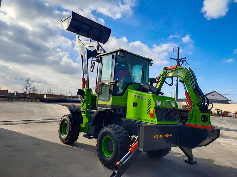 Loader backhoe excavator with auger mower breaker grapple mini backhoe loader for sale
