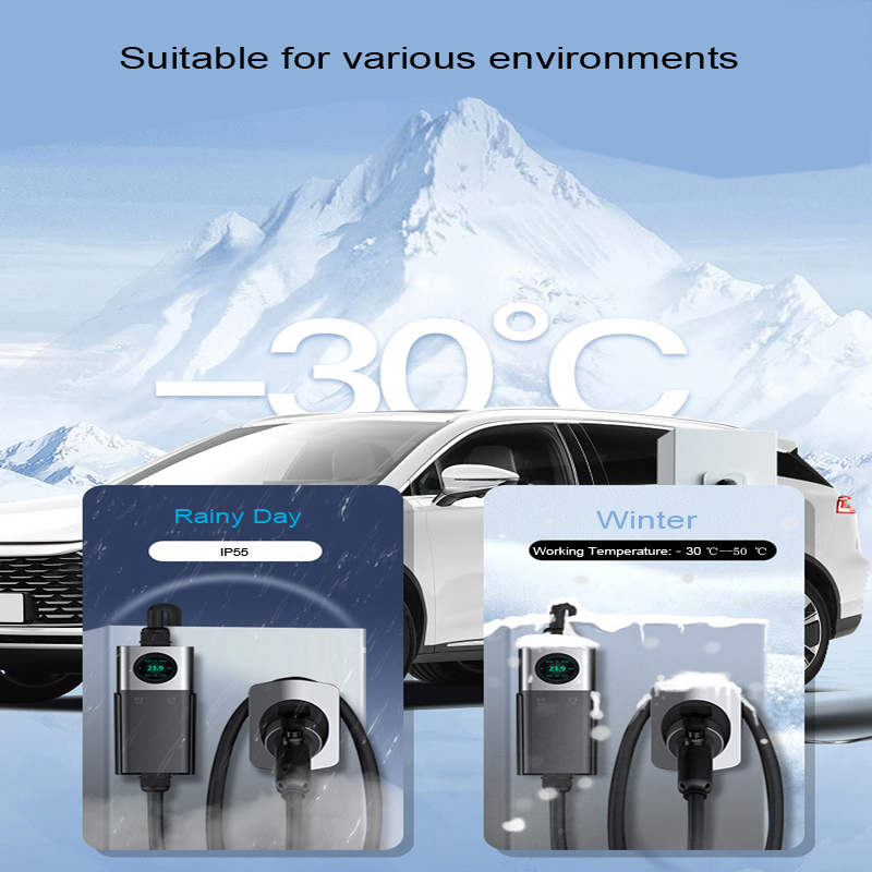 3.5KW 7KW 11KW 22KW Portable EV Charger with EU Plug Plug and Play Single/Three Phase Electric Transmission Method