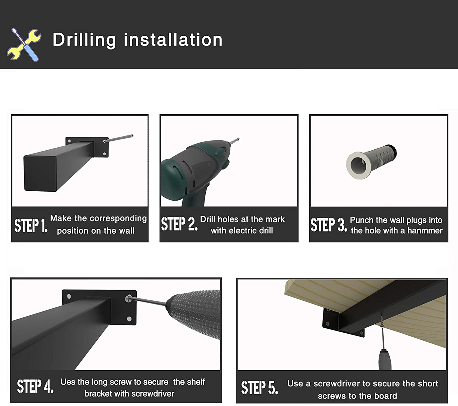 Custom Power Coating Heavy Duty Shelf Bracket 4mm/6mm Thickness 15-25 Days Lead Time