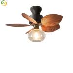 Retro Fan Lamp For Silent Use Home Restaurant Living Room 5-leaf Ceiling Fan
