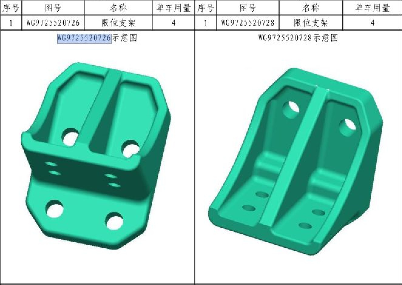 SINOTRUK SPARE PARTS Original Limit bracket WG9725520728/WG9725520726