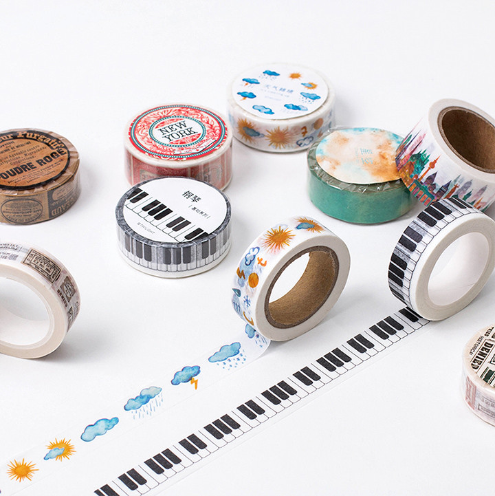 Natural Color Washi Masking Tape, Sticky Paper For DIY, Decorative Craft, Gift Wrapping