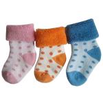 Custom logo, design, color soft knitted cute terry Infant's socks
