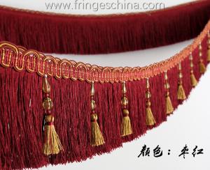 Quality Handmade fashionable chain beads lace tassels fringes for curtain/sofa/pillow decoration wholesale